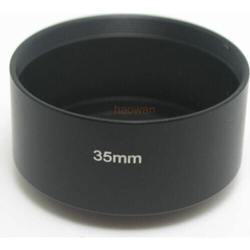 35mm Metal Lens Hood cover cap protector for 35mm f1.7 50mm f1.4 CCTV camera lens black silver
