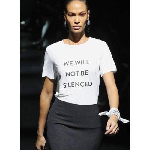 We Will Not Be Silenced Slogan T Shirt Women Feminist Tees 90s Girl Boss Aesthetic Tops Female Streetwear Casual Tshirts Tumblr