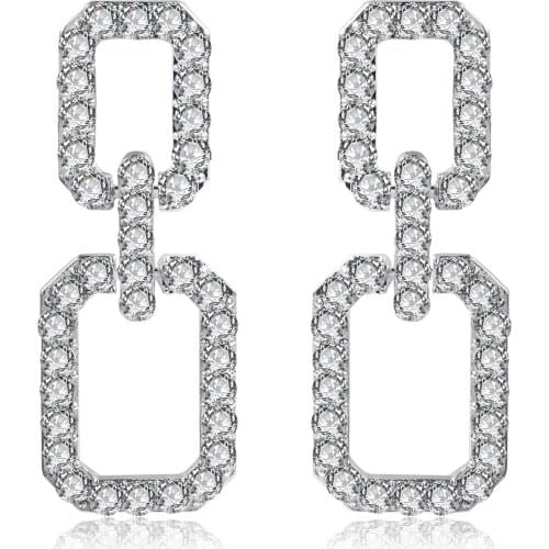 Womens 8-shaped Earrings Zircon Fashion Personality Earrings For Girlfriend Birthday Gift Party Wedding Earrings