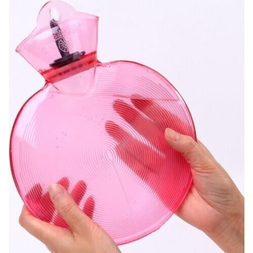 1L round shape pvc rubber hot water bottle/ bag as cristmas gift warming hands bottle