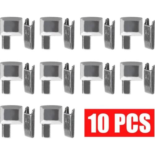 10Sets Metal Repair Zipper Stopper Open End Zipper Stopper DIY Sewing Zipper Accessories for Clothes Pants