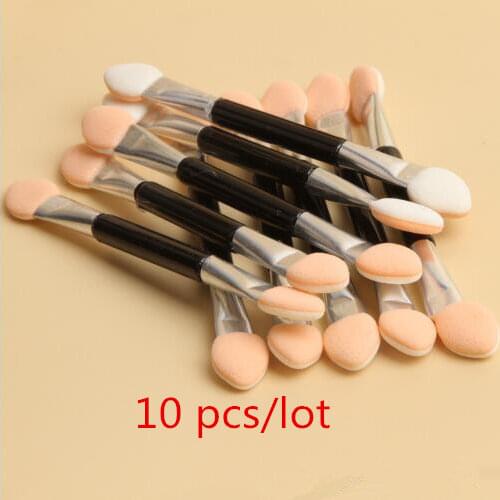 10Pcs Dual End Sponge Stick Set For Nail Art Powder Glitter Swab Sticks Eyeshadow Lip Gloss Pro Makeup Beauty Apply Tool