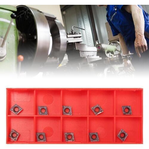 10PCS CCMT060204 Carbide Inserts CCMT0602 For Lathe Turning Tool Holder