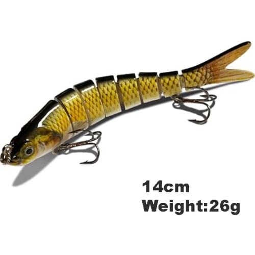10cm Multi Sections Segments Fishing Lure Jointed minnow Swimbait Crankbait Artificial Hard Bait 3D Eyes Wobblers Treble Hook