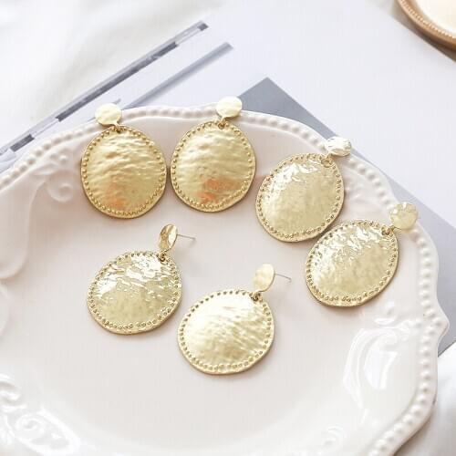 2pcs European and American exaggerated retro irregular ellipse stud earrings for women Girls diy jewelry material accessories