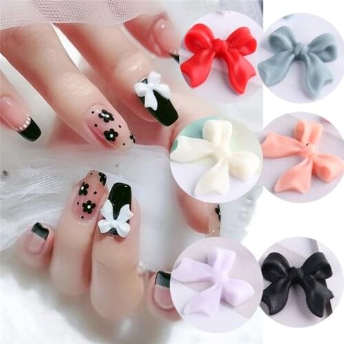 20PCS Acrylic Nail Art Bow 3D Nail Decorations ,BowTie Shape Nail Art Charms Decorations for Nail Art DIY Crafts Accessories