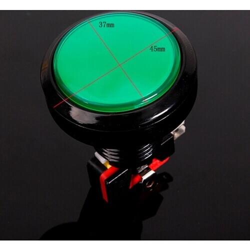 45mm Push Button Arcade Button Led Micro Switch 5V/12V Power Button Switch Set Green/Yellow/Red/White/Blue