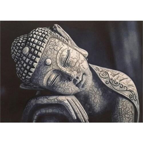 Diamond Embroidery Religious Buddha Statue Full Square Round Mosaic Diamond Rhinestone Art Cross Stitch Kits Wall StickerZP-4828