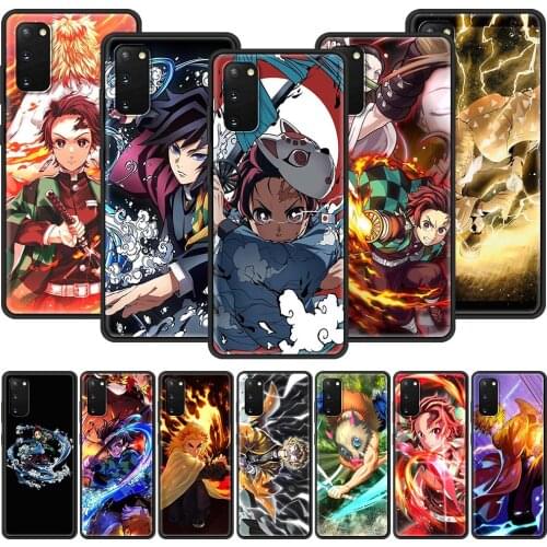 Case For Samsung Galaxy A51 A71 A21s A31 A12 A41 A11 A72 A52 A32 5G A01 A91 A21 Black Shell Covers Anime Cartoon Demon Blade