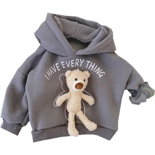 2021 Spring Autumn Thicken Warm Children Jackets Coat Plus velvet Sweatshirt Kids Hoodies Toddler Boy Girls Outerwear Coat 1-6Y