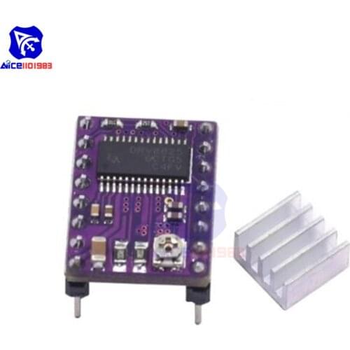 Diymore DRV8825 Stepper Motor Driver with Heatsink 3.3V for 3D Printer Parts Ramps 1.4 Step Stick Reprap Replace A4988