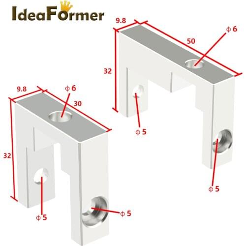 2set BLV Ender-3 3D Printer Parts 2020 2040 Profile Fixed Block With Screw Kit For MGN12 Linear Guide Fixed Block