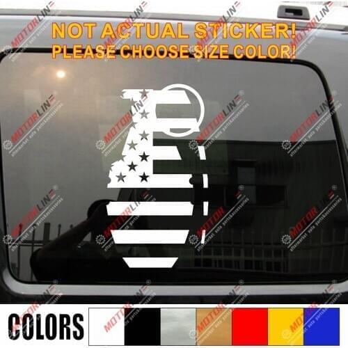USA Flag WW2 Pineapple Car Decal Sticker,choose your color