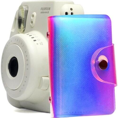 20 Pockets 3 Inch Instax Mini Photo Album Holographic Laser for Fujifilm Instax Mini 9 8 7s 90 70 25 Camera Film Name Card Book