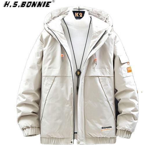 H.S.BONNIE Men's Parkas With A Hood