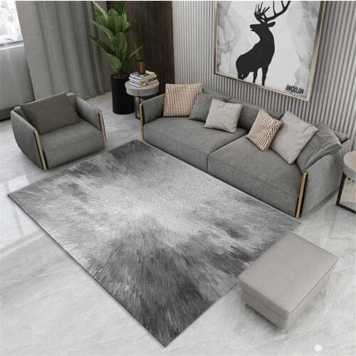 Modern 3D Columnar Radiation Gray Rug Large Size Carpet Nordic Style Living Room Sofa Rug Anti-slip Hall Mat Washable