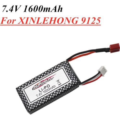 7.4V 1600mAh Lipo Battery For XINLEHONG 9125 144001 RC toys Car Spare Parts 2S 7.4V batteries For 9125