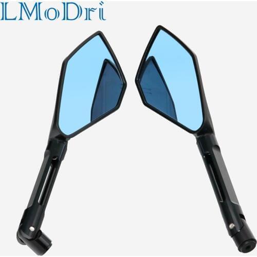 LMoDri Motorcycle CNC Aluminum Alloy Rearview Side Mirror Motorbike Back Side Mirrors For HONDA Yamaha Kawasaki