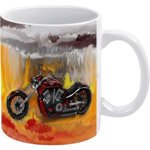 Magma Valley Coffee Mugs 330ml Creative Travel Mug and Cup Office Drinkware Mugs Tazza Motor Show Motorcycle Speed Speed Motos A