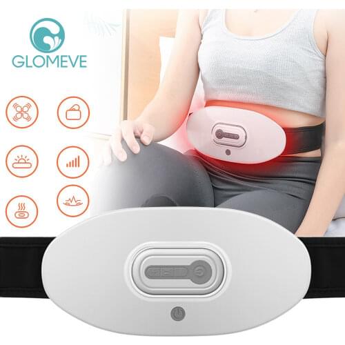 Waist Massager Pain Relief Heated Abdomen Massage Electric Muscle Fitness Cordless Remote Control Pulse Train Stimulator
