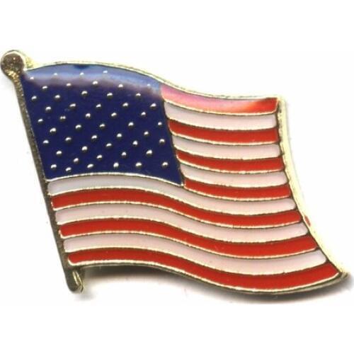 Metal USA American flag pin badge giving gifts-Free shipping (30pcs/lot)