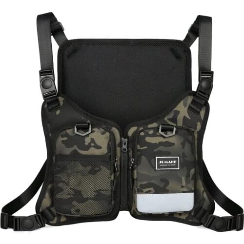 Men Tactical Chest Bag Fashion Streetwear Hip Hop Vest Bag Waist Pack Rig Bag