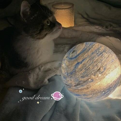 Table lamp wandering earth creative birthday gift star sky bedside lamp bedroom Saturn moonlight light Home Decor home decor