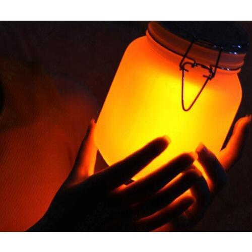New Frosted Glass Glowworm Pot Solar LED Light For Kids Holidays Concert Creative Night Light Luminaria Novelty Lighting