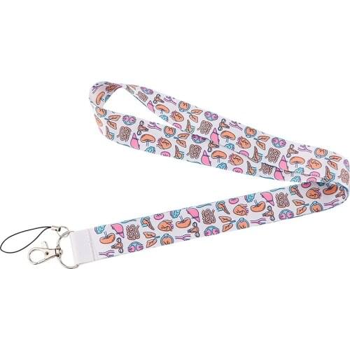 PC3232 Human Organs Heart Medical Lanyards For Keys ID Card Gym Phone Straps USB Badge Holder DIY Hang Rope Lariat Lanyard