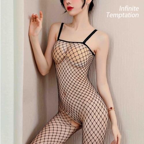 Sexy Womens Prono Stretch Tights Transparent Hollow Fishnet Mesh Open Crotch Bodysuit Teddies Body Stockings Lingerie Underwear
