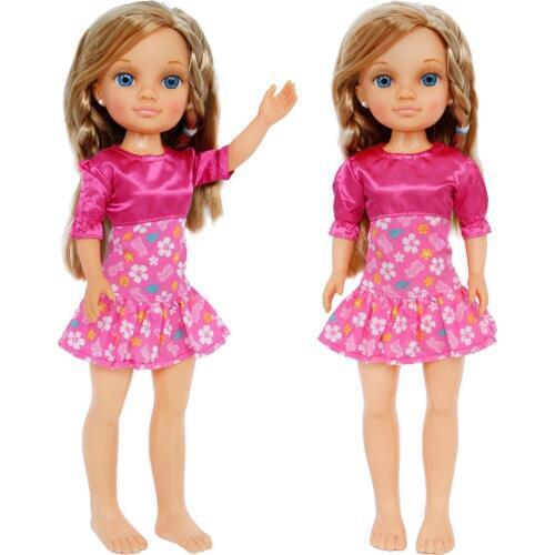 High Quality Dress Wedding Party Gown Flower Pattern Princess Skirt DIY Accessories Clothes For Nancy Doll 16" Puppet Toys