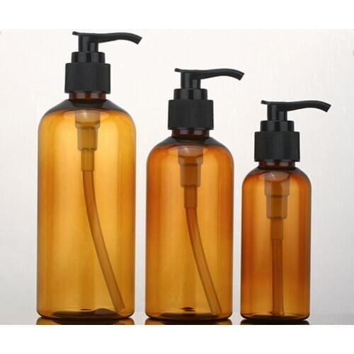 100/200/300ml Lotion Shower Gel Empty Refillable Pump Bottle Shampoo Liquid Soap Holder Dispenser Container Bottle