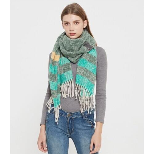 Luxury Brand Plaid Cashmere Women Scarf Winter Warm Shawl and Wraps Pashmina Long Female Foulard Tassel Scarve Bufanda Mujer