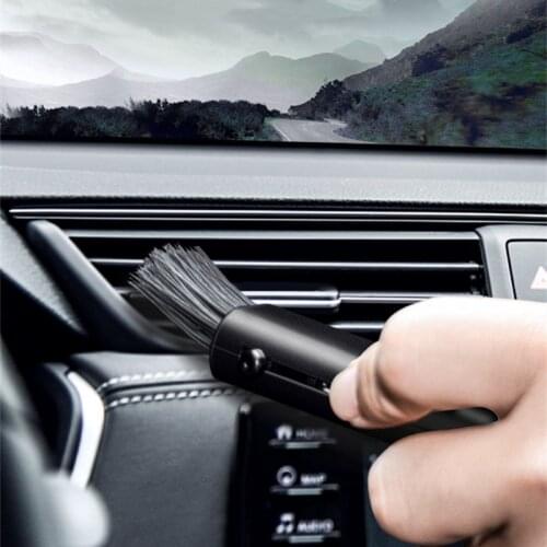 Car Air Conditioner Outlet Cleaneing Brush Multi-purpose Interior Dust Brush Tool Car Vent Dashboard Slit Keyboard Wash 2 In 1