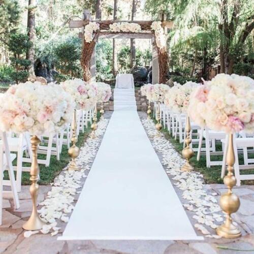 1m x 12m Outdoor White Carpet Mats Aisle for Wedding Banquet Film Festival Party Celebrations Awards Events Decoration Carpet