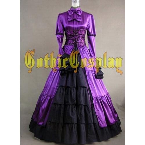Adult Southern Belle Costume Halloween costumes for Women Purple Victorian dress Ball Gown Gothic lolita dress plus size custom