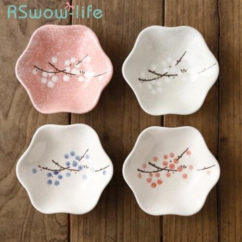 14*12.5*3.5cm Ceramic Dish 5.5 inch Lotus Leaf Dish Ceramic Dipping Plate Tableware Home Side Dish Cold Plate for Sushi Dishes