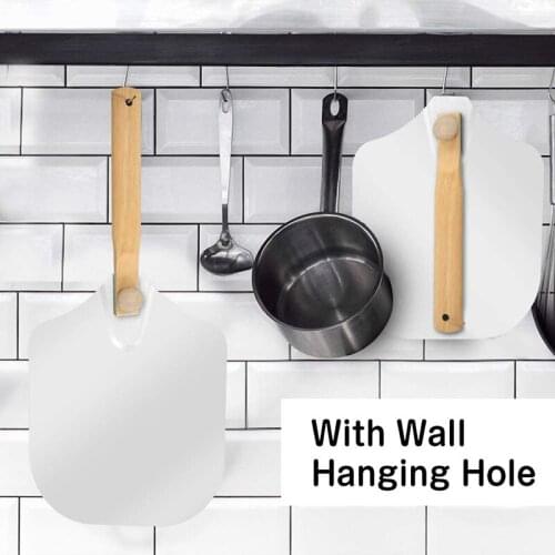 Aluminum Metal Pizza Peel Pizza Spatula for Pizza Stone with Foldable Wood Handle Easy Storage Pizza Paddle 12 x 14 Inch
