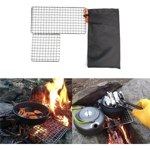 Non-Stick Stainless Steel Grilling Basket, Versatile BBQ Chicken Beef Rib and Roast Holder Rack J09 21 Dropshipping