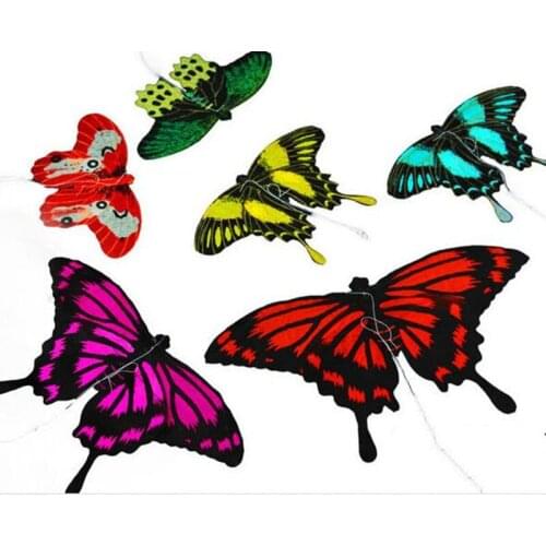 Free shipping high quality Chinese traditional handmade kite butterfly kites with handle line silk and bamboo kite crafts