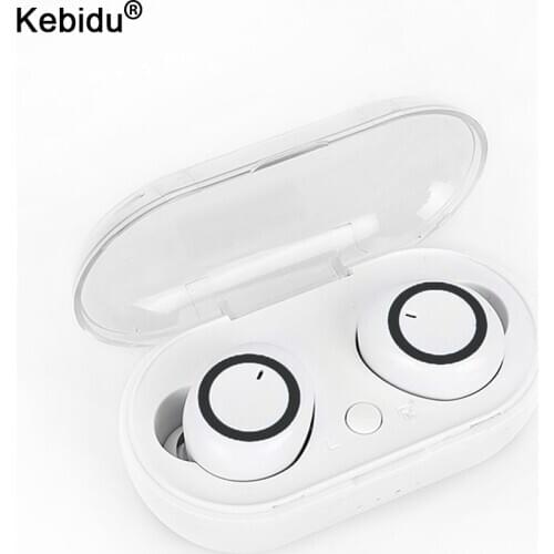 Kebidu TWS Fingerprint Touch Bluetooth 5.0 Wireless Bluetooth Earphone with Charging Box Intelligent Digital Headset