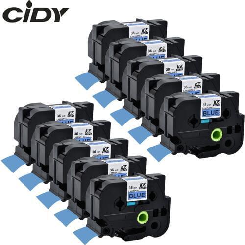 CIDY 10pcs for Brother P touch Tze-561 TZ-561 TZE561 TZE 561 TZ561 Maker Ribbon Tape Cartridge Tape Label Printer
