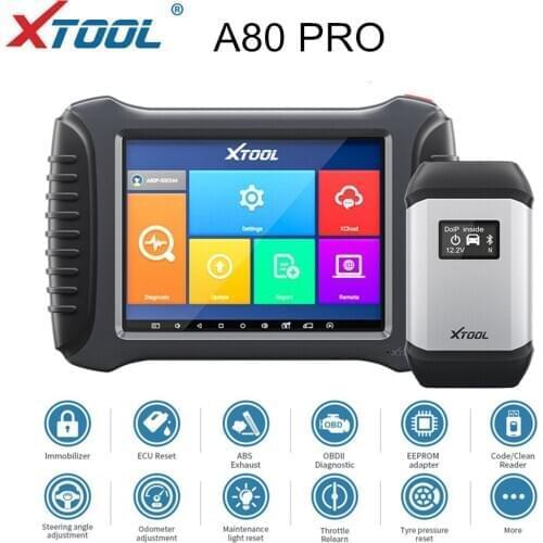 XTOOL A80 pro OBD2 Diagnostic Tool With ECU Coding/Programmer Automotive Scanner Support ABS/Immobilizer Same as The H6 Pro