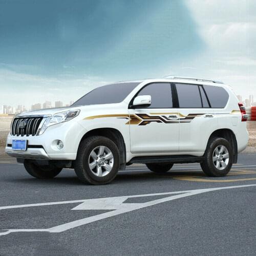 For Toyota Land Cruiser Prado 2010-2021 fashion Colorful Body Sticker Waistline Side Decal Stripe DIY Decals Kit Car Styling