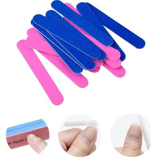 100pcs Double Side Mini Disposable Nail Buffer Files Sanding Block Grit Professional Manicure Pedicure Tools Nail File dropship