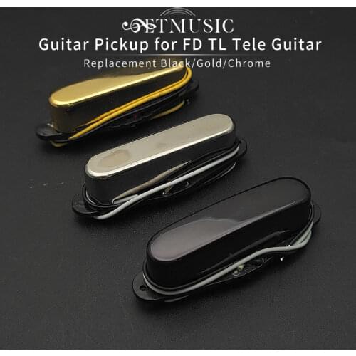 GetMusic Guitar Sealed Neck Pickup for FD TL Tele Guitar Replacement Black/Gold/Chrome