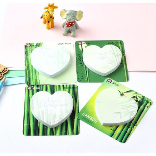 JUGAL 8pcs/Lot kawaii stationery Heart-shaped Memo Pad Sticky Notes School Stationery Sticker Message Notepad Decorative paper