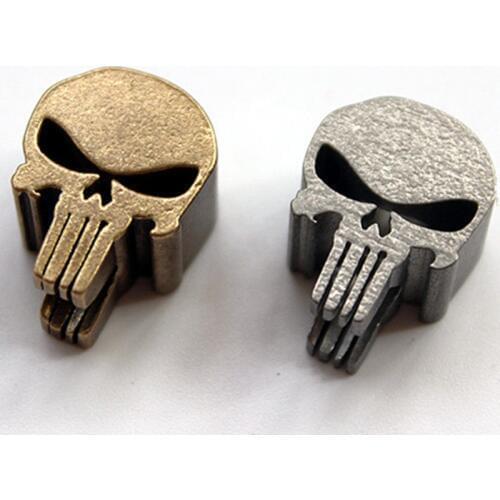 Titanium Alloy Punisher Skeleton EDC Knife Hanging Pendant Multi Tools Knife Lanyards Accessories DIY Zipper Pull Travel Kits