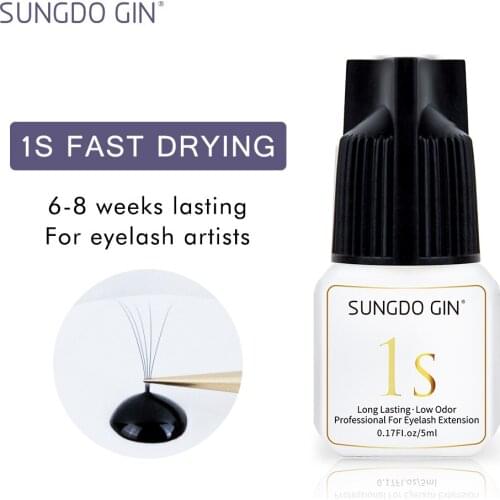5ml Eyelash Extension Glue 1 Second Fast Dry Lash Glue Strong Black Adhesive Powerful Eyelash Extensions Adhesive colle faux cil