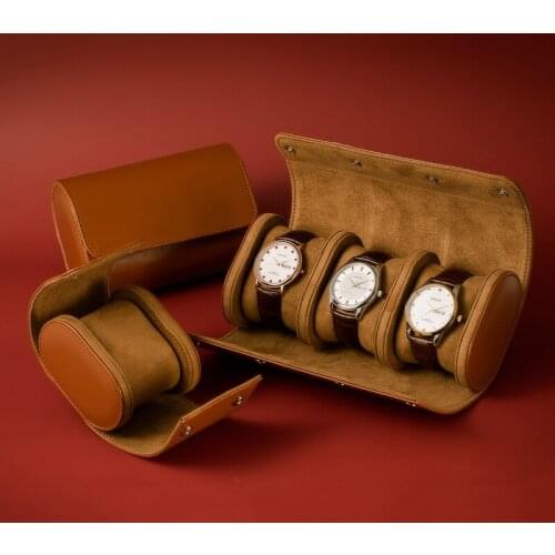 Leather Storage Box Portable Travel Watch Storage Container Home Decoration Box Dust Proof Drop Proof Watch Jewelry Organizer